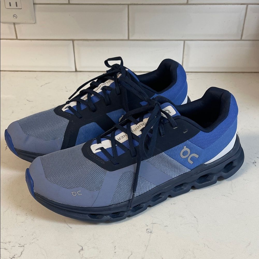 On Running Men's Cloudrunner Shoes 'Shale Cobalt' Size 10.5